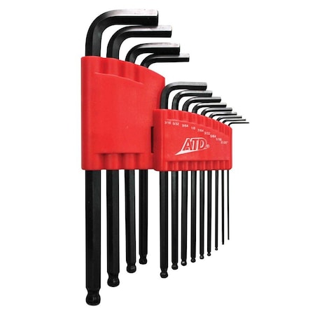 Atd Tools ATD 13-Piece SAE Long Arm Ball End Hex Key Set 584
